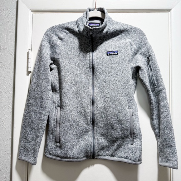 Patagonia Better Sweater Fleece Jacket Burch White Grey Size Small - Picture 4 of 14